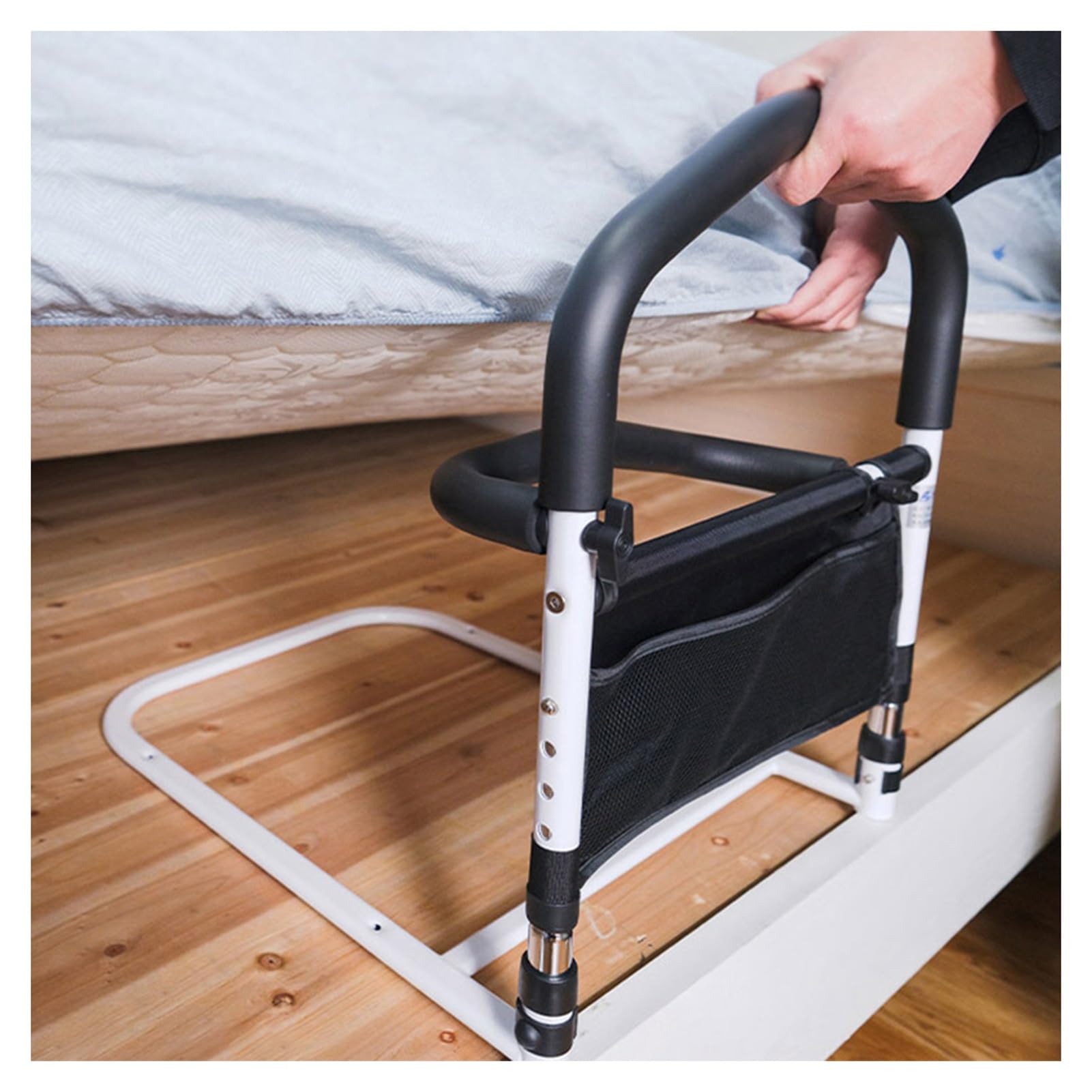 Barandilla De Cama De Seguridad, Barandilla De Cama De Acero Al Carbono, Barandilla De Cama Plegable Y Ajustable, Adecuada For Personas Mayores, Discapacitadas Y Mujeres Embarazadas.