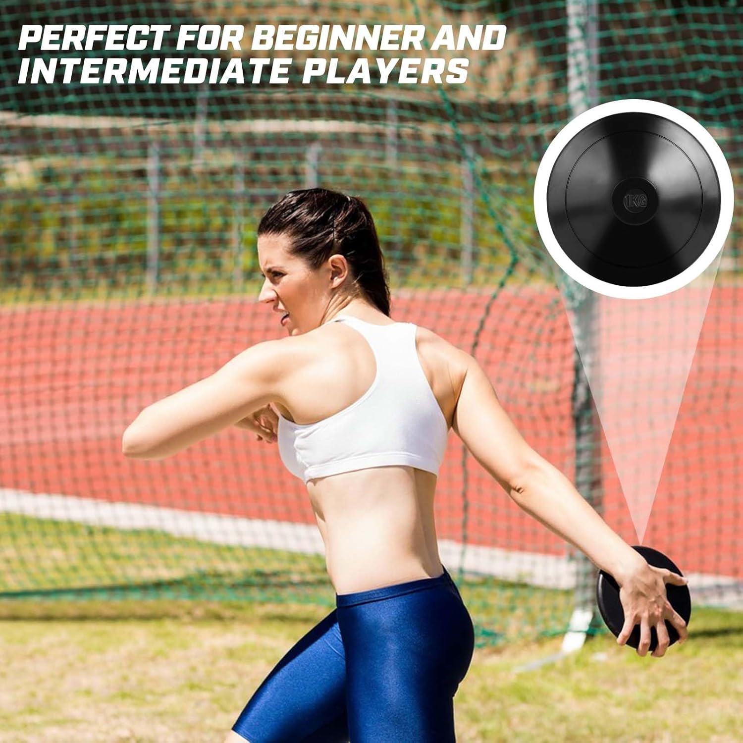 2 Pcs Shot Put Rubber Discus for School Track and Field Discuses for Outdoor Practice Throwing