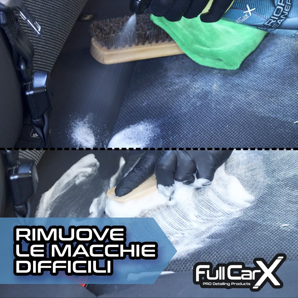 FULLCARX Interior Cleaner 5L Pulizia Sedili Auto Lava Tappezzeria, Rimuove le Macchie, Potente Pulitore Tessuto, Aroma Fresco Neutralizza Odori, Detergente Interni Prodotto Professionale Detailing