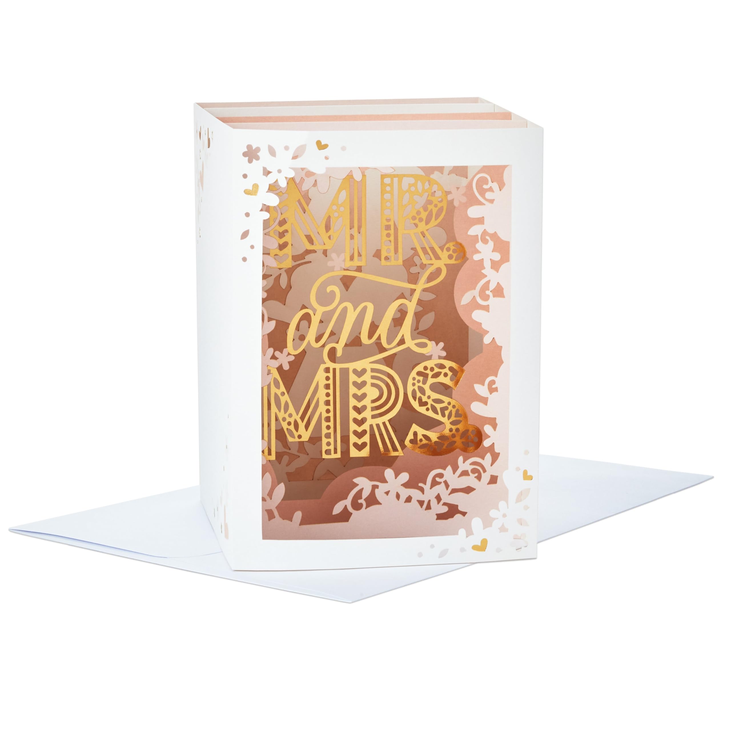 Hallmark 3D Pop-Up Shadowbox 'Mr & Mrs' Wedding Congratulations Card