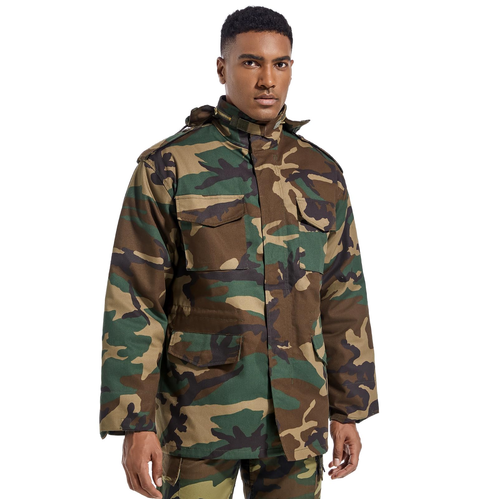 TWCHAS Men's Tactical M65 Field Jacket - Military Coat with