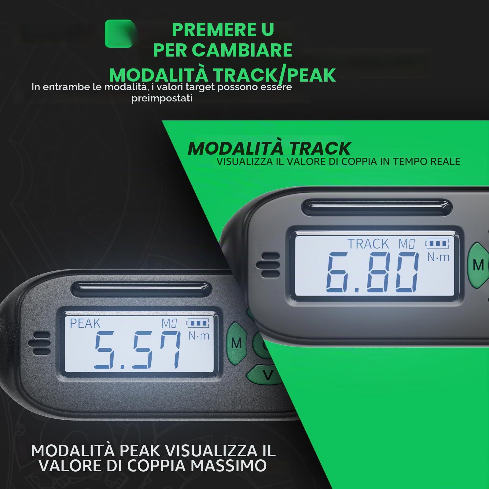 Chiave Dinamometrica Digitale 1/4'', 1,5-30Nm Chiave Dinamometrica Elettronica per Bici, ± 2% Precisione di Coppia a Doppia Direzione, Cicalino e Notifica Flash LED per Moto