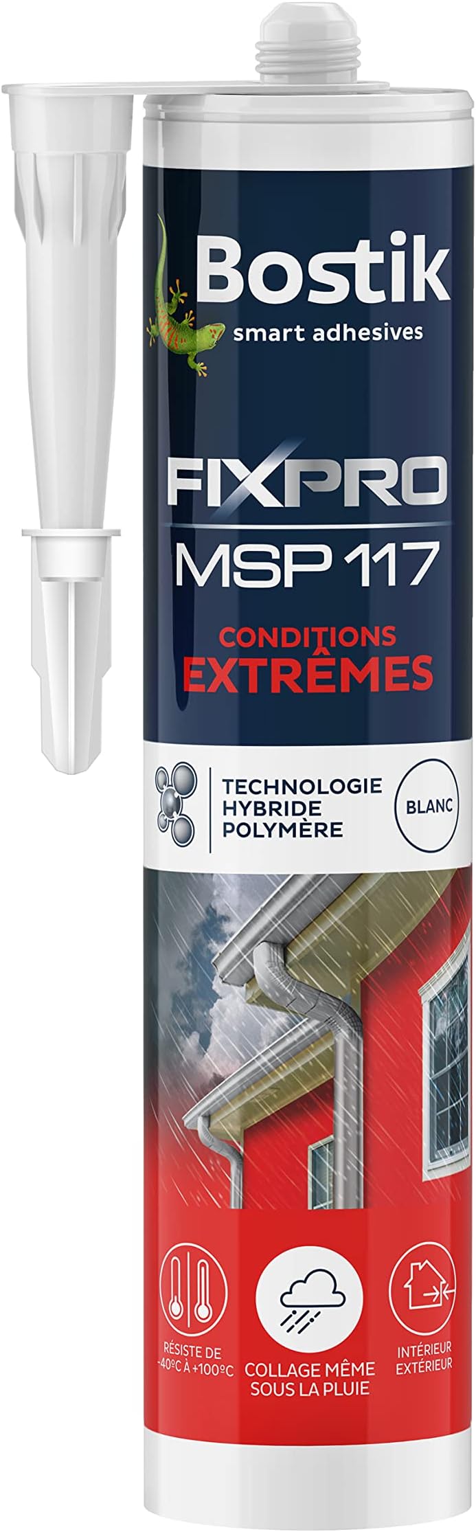 Lot De 12 Mastics Multi-usages Colle Et Joint MSP 107 290ml (Blanc