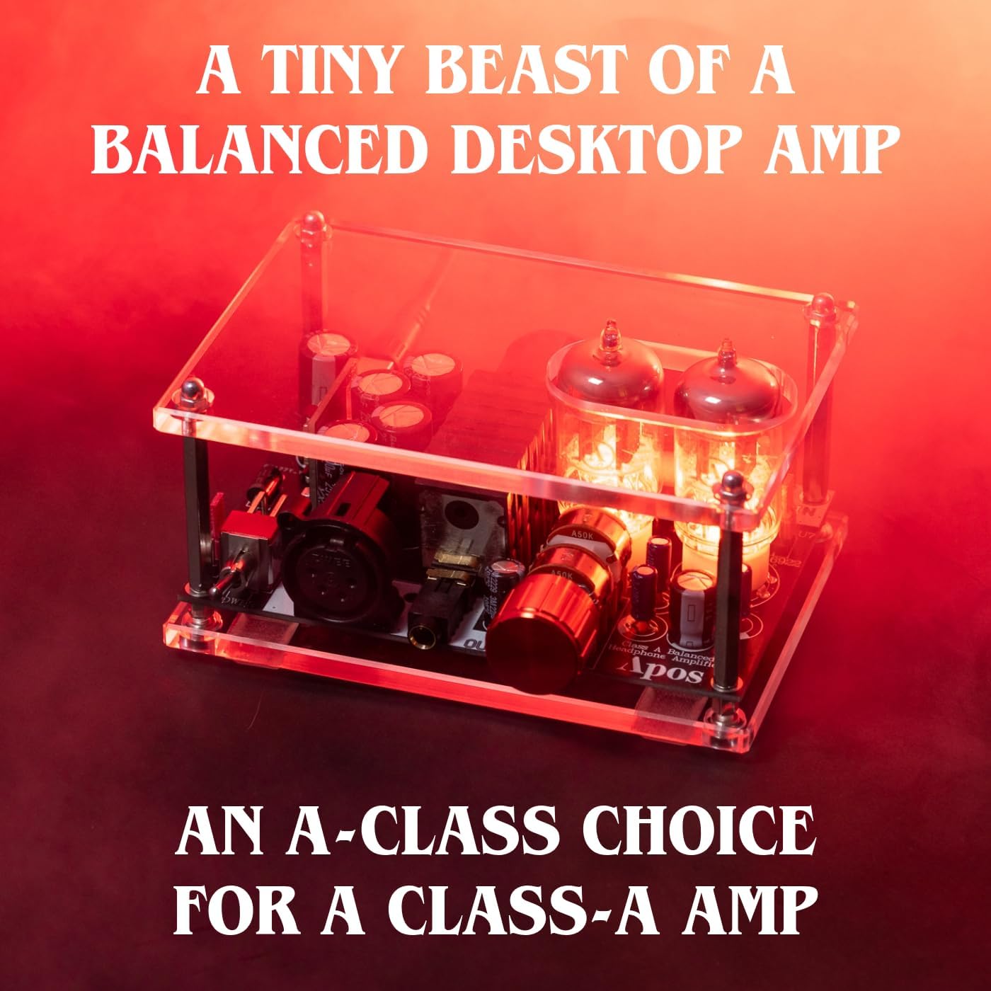 Apos Gremlin Headphone Amp Headphone Tube Amplifier,Class A Balanced Tube Amp,Replaceable Tubes 12au7,6922/XLR,4.4mm Balanced Interface.Amp for HiFi Desktop Speakers,Loved by Audio Enthusiasts
