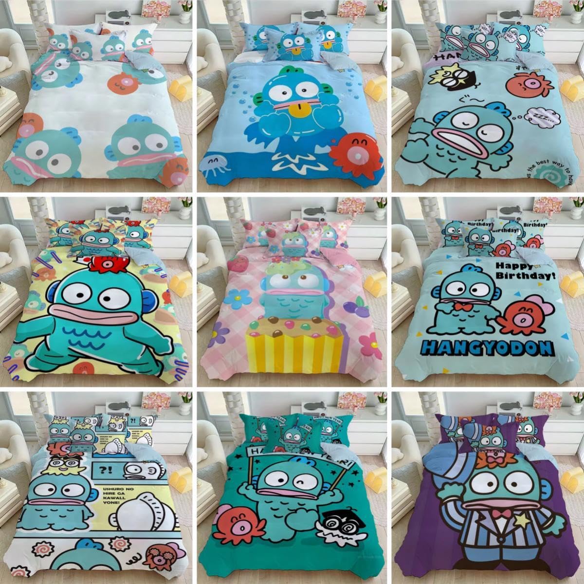 Amazon｜ハンギョドン 布団カバー 掛け布団カバー 寝具カバー ベッド