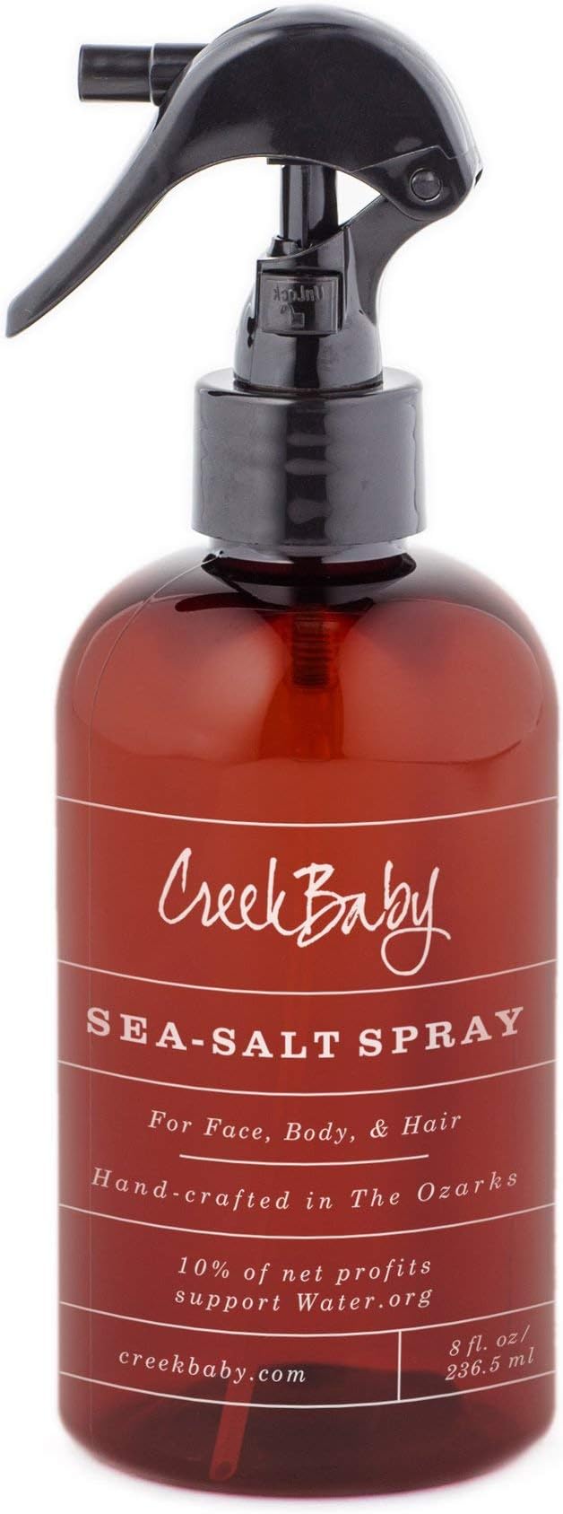 CreekBaby Organic Sea Salt Spray for Face, Body, and Hair, Toner for Acne, Rosacea and Hair Volumizer