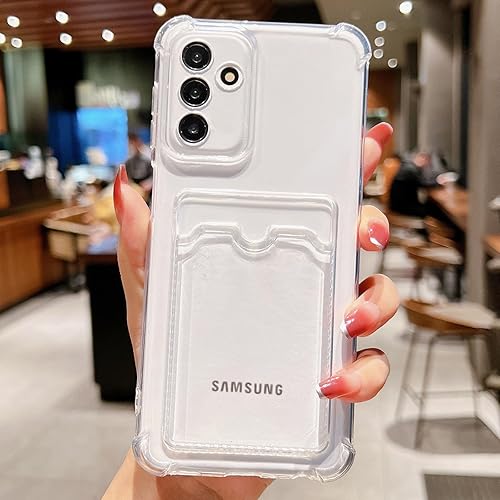 Miniatura 9 de Tuokiou Funda compatible con Samsung Galaxy A24 4G, funda tipo cartera para teléfono con ranura para tarjeta de ajuste delgado, transparente, funda