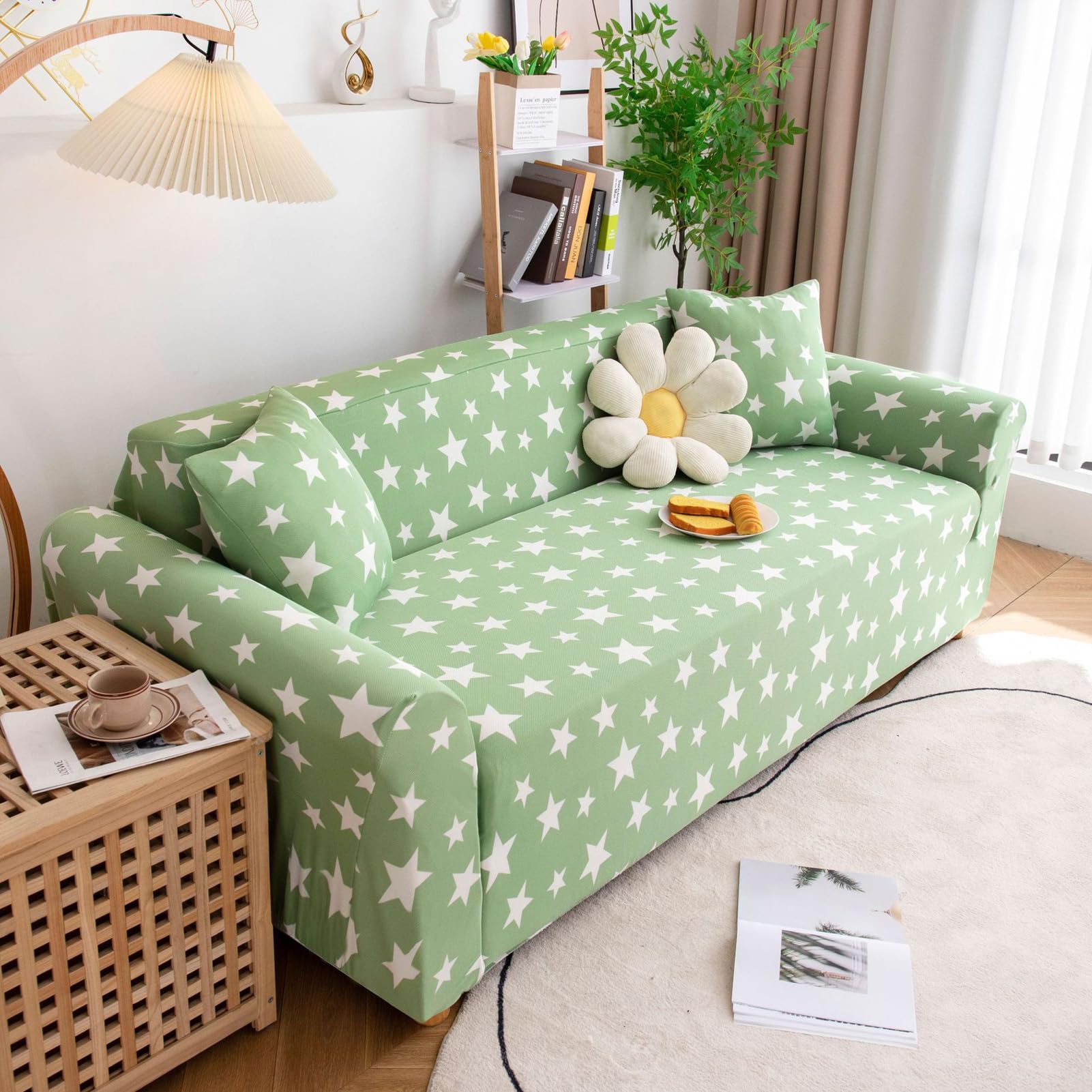 Housse de canapé avec accoudoirs élastique pour chiens et chats et protection de coussin