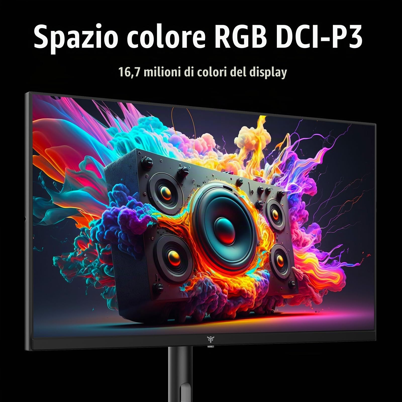 Itek monitor GGF - 27" Piatto 2560x1440 WQHD HDR10, Pannello IPS da 165Hz, Risposta 1ms, Collegamenti 2xHDMI e 2x DP, FreeSync, G-Sync, Adaptive Sync, HAS, Pivot, Flicker Free