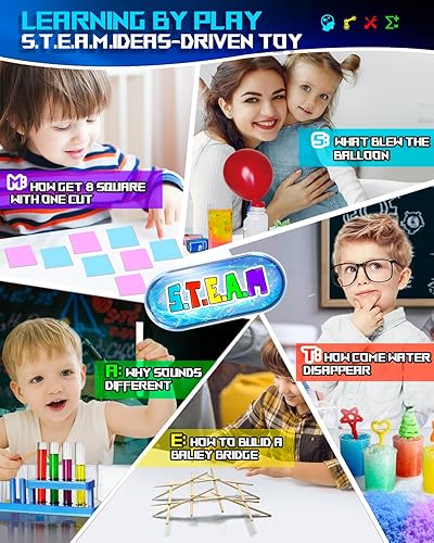 Miniatura 3 de Kits de ciencia para niños de 4 a 12 años, juguetes STEM con 90 experimentos científicos, proyectos de vapor, juguetes educativos de aprendizaje,