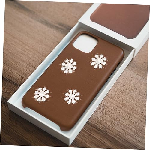 Miniatura 3 de NOLITOY 2pcs 1 Christmas Decoration Snowflakes Artificial Flatback Pearl Snowflake Beaded Snowflake Charms Round Mini Christmas Tree Ornaments