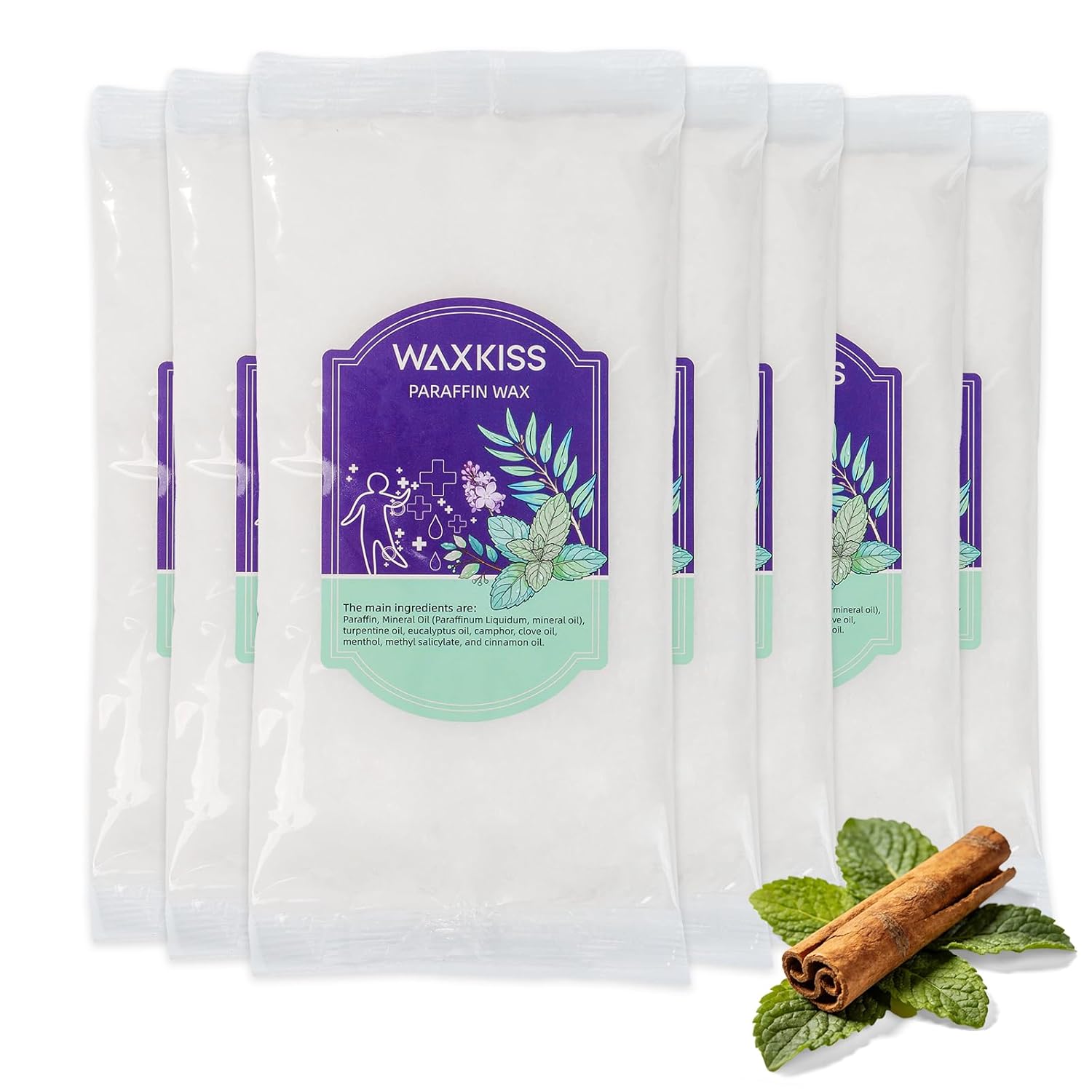 Paraffin Wax for Hand and Feet, 6 pack Paraffin Wax of Cinnamon&Peppermint, Paraffin Wax Refills for Hands and Feet Moisturizing - Image 7