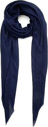100% Cashmere Scarf Made in Kashmir Gift Box Large Warm Pashmina Women Men Winter Navy Blue