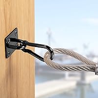 Vista 6 de MANSHU Ganchos de techo de acero inoxidable, ganchos de techo Almohadilla Ojos Placa Gancho de hardware marino con tornillos.