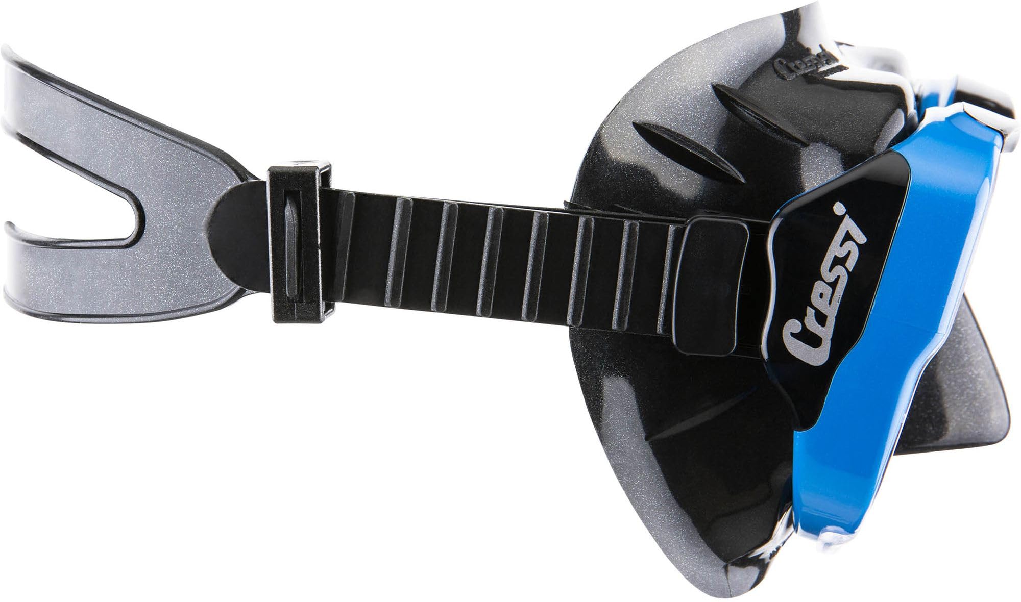 CRESSI Big Eyes+Alpha Ultra Dry Combo Black/Azure - Conjunto Máscara + Snorkel Alpha UD para Buceo y Snorkel, Negro/Azul Talla Única, Adultos