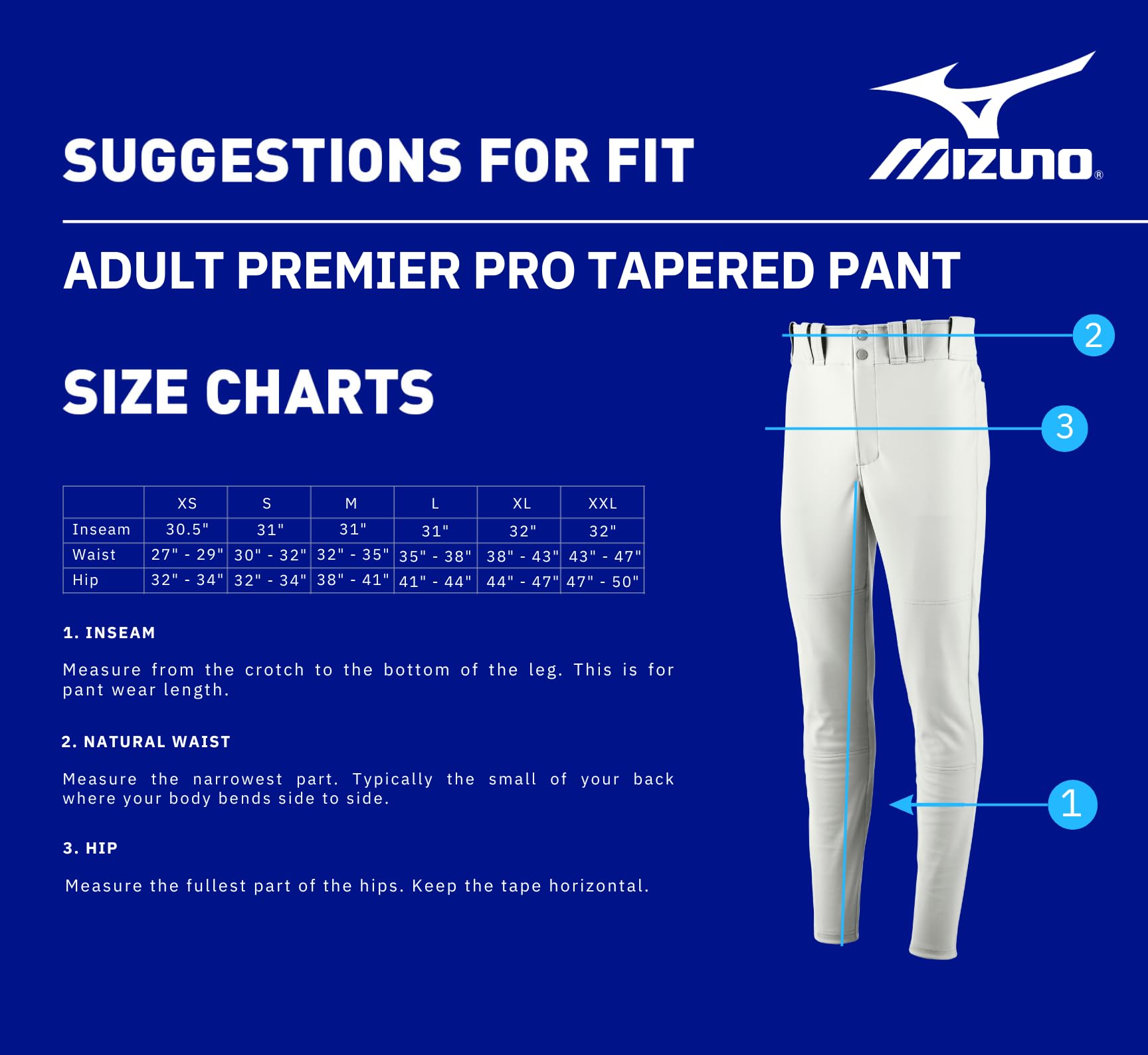 Mizuno Premier Pro Tapered Pant - Pantalons - Premier Pro Pantalon fuselé - Homme
