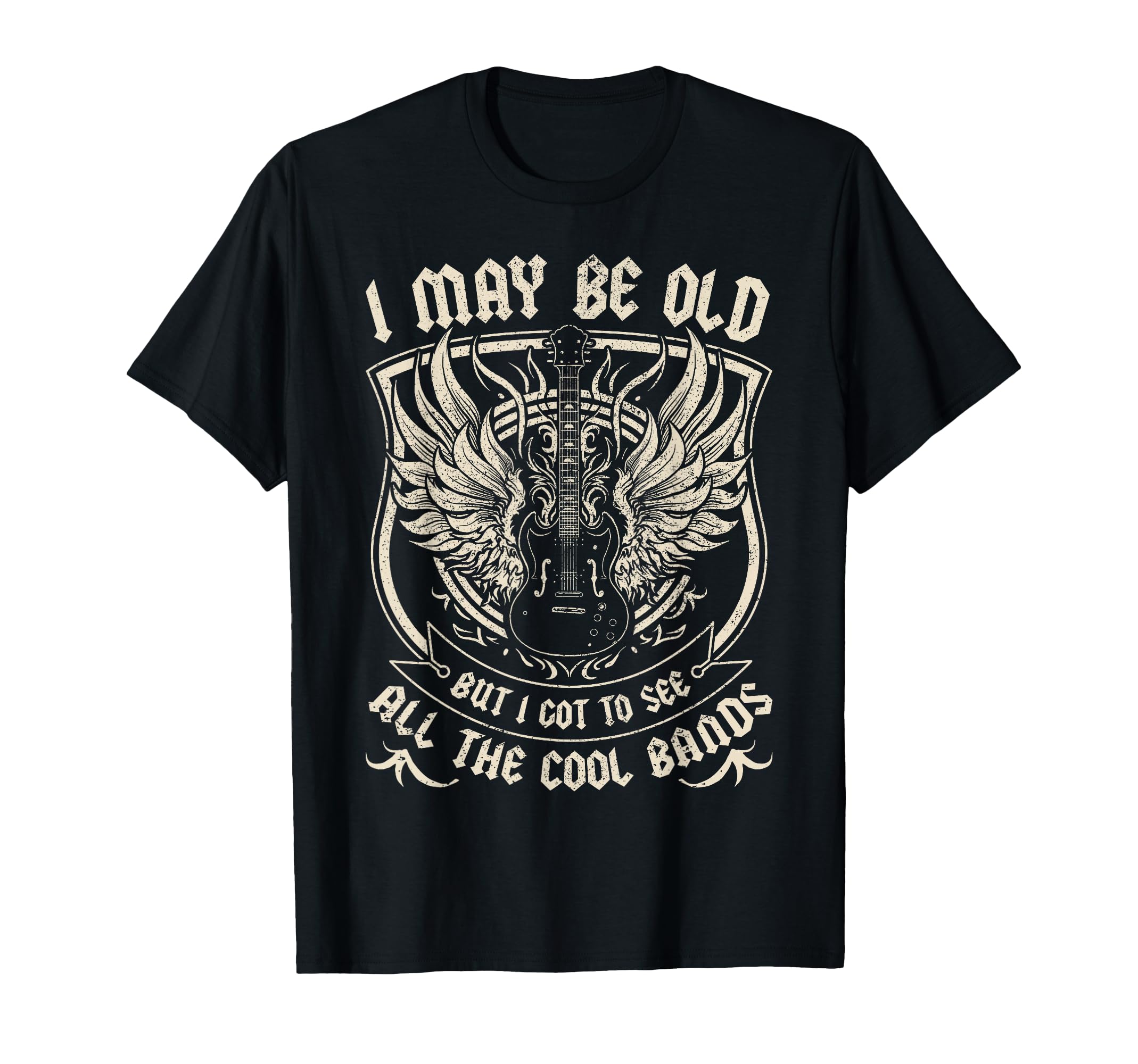 I May Be Old But I Got to See All The Cool Band Rock Concert T-Shirt