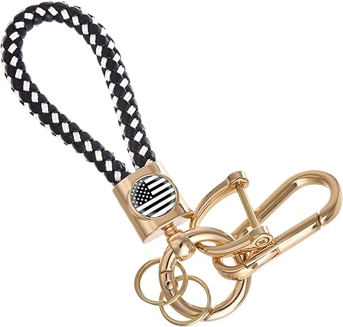 WUGIHAN Llavero de coche, G-negro y orobandera americana
