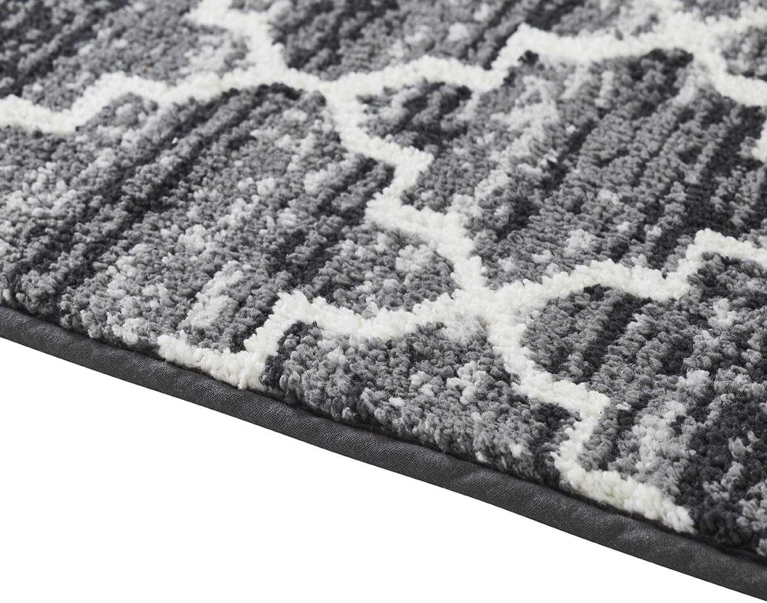 Better Trends Savio Collection 20" x 60" Runner, Non Slip Bath Mat & Washable Rug, 100% Polyester Premium Bath Floor Mat, Perfect for Bathrooms - Gray