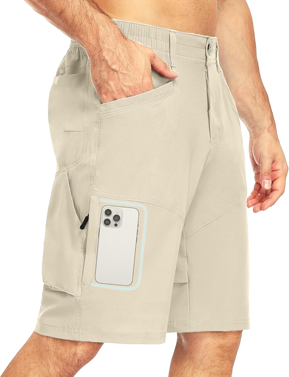 Little Donkey Andy Men's Hiking Cargo Shorts Quick Dry Waterproof Lightweight Golf Shorts Stretch Casual Short with 9 Pockets