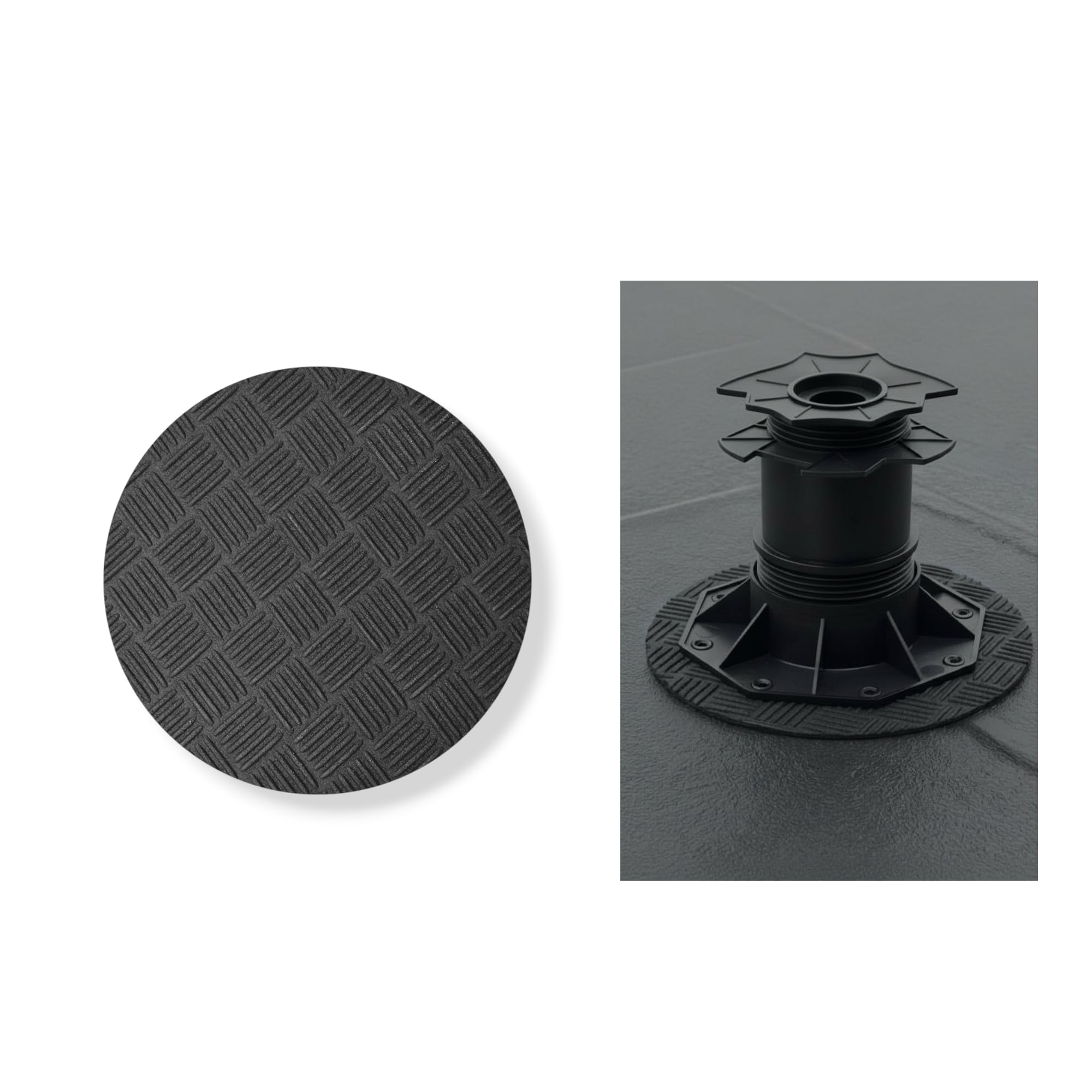 Nicoman Rubber Base Pads For Decking Pedestals - 10Pcs - 25Cm