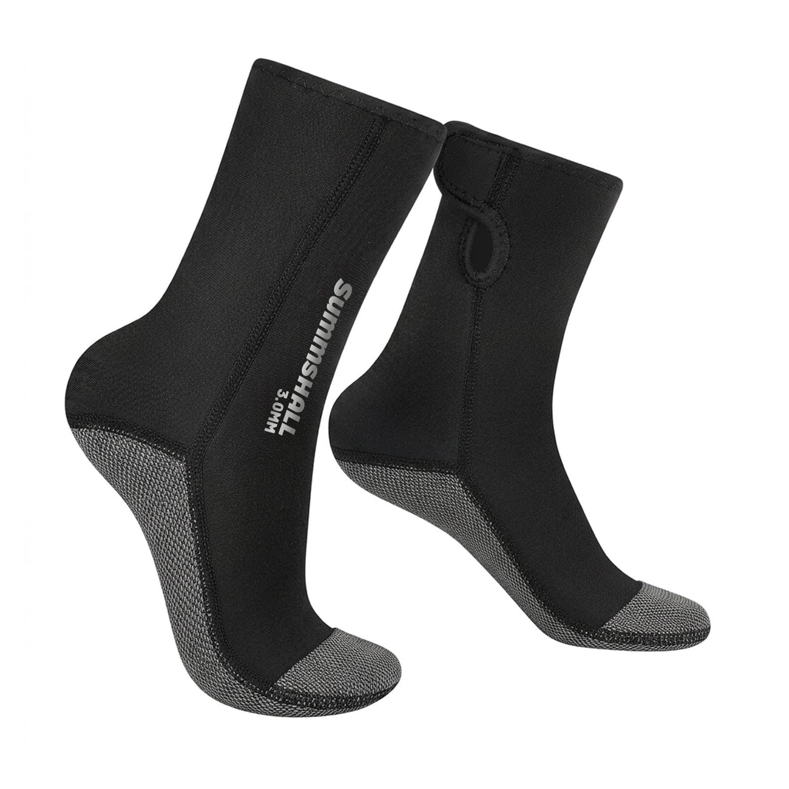 Summshall Kevlar Neoprene Socks, Cut & Puncture Resistant Water Sports Socks for Men Women, 3mm Ultra Anti-Slip Durable Water Socks for Snorkeling, Spearfishing & Reef Walking