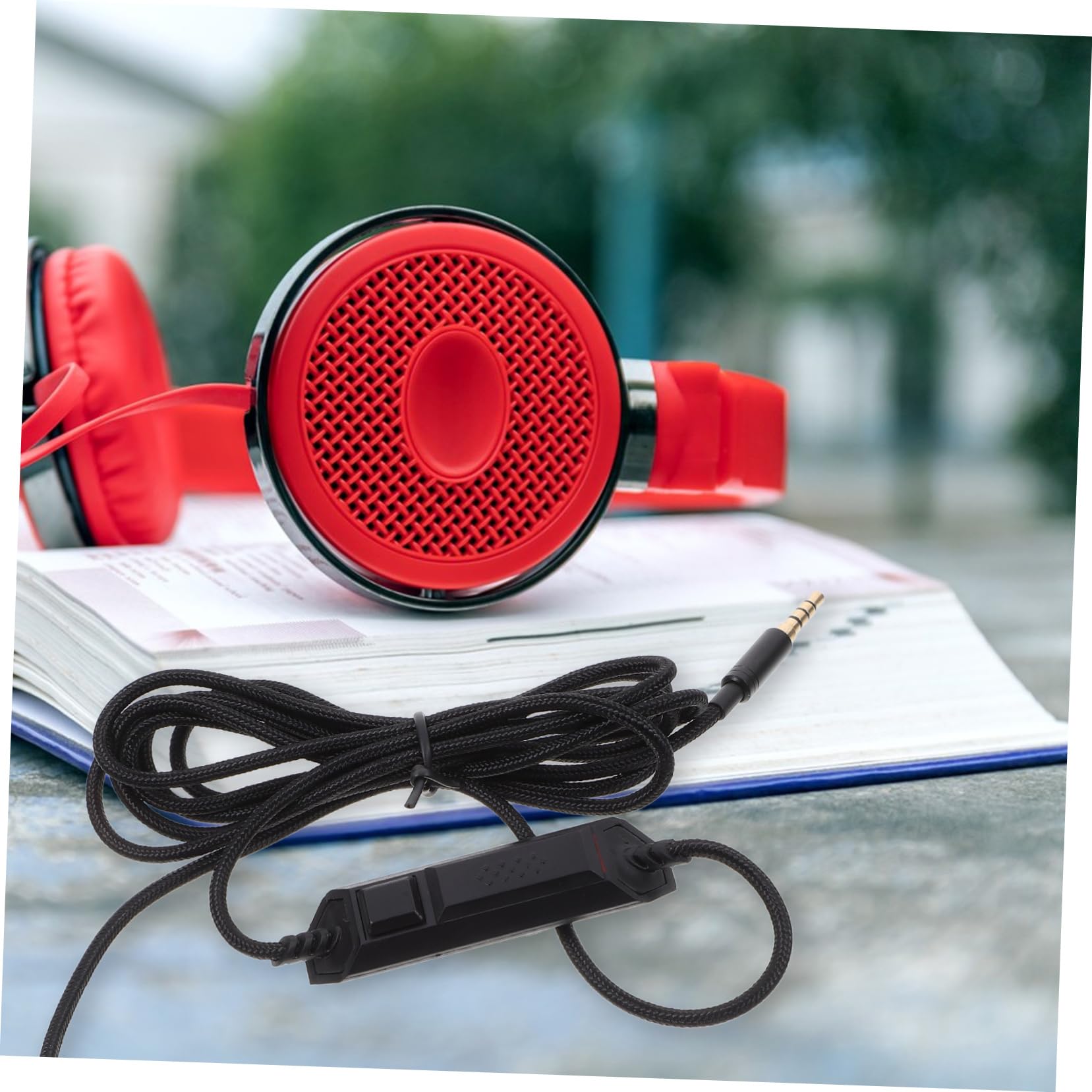BESTonZON 3piezas Cable De Audio para Auriculares De Compatible con y Control De Silencio Integrado Longitud De Metros para Música y Chat Línea