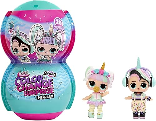 2-n-1 LOL Surprise Me  My Bro Color Change Surprise con 20 sorpresas gran regalo para niños a partir de 4 años