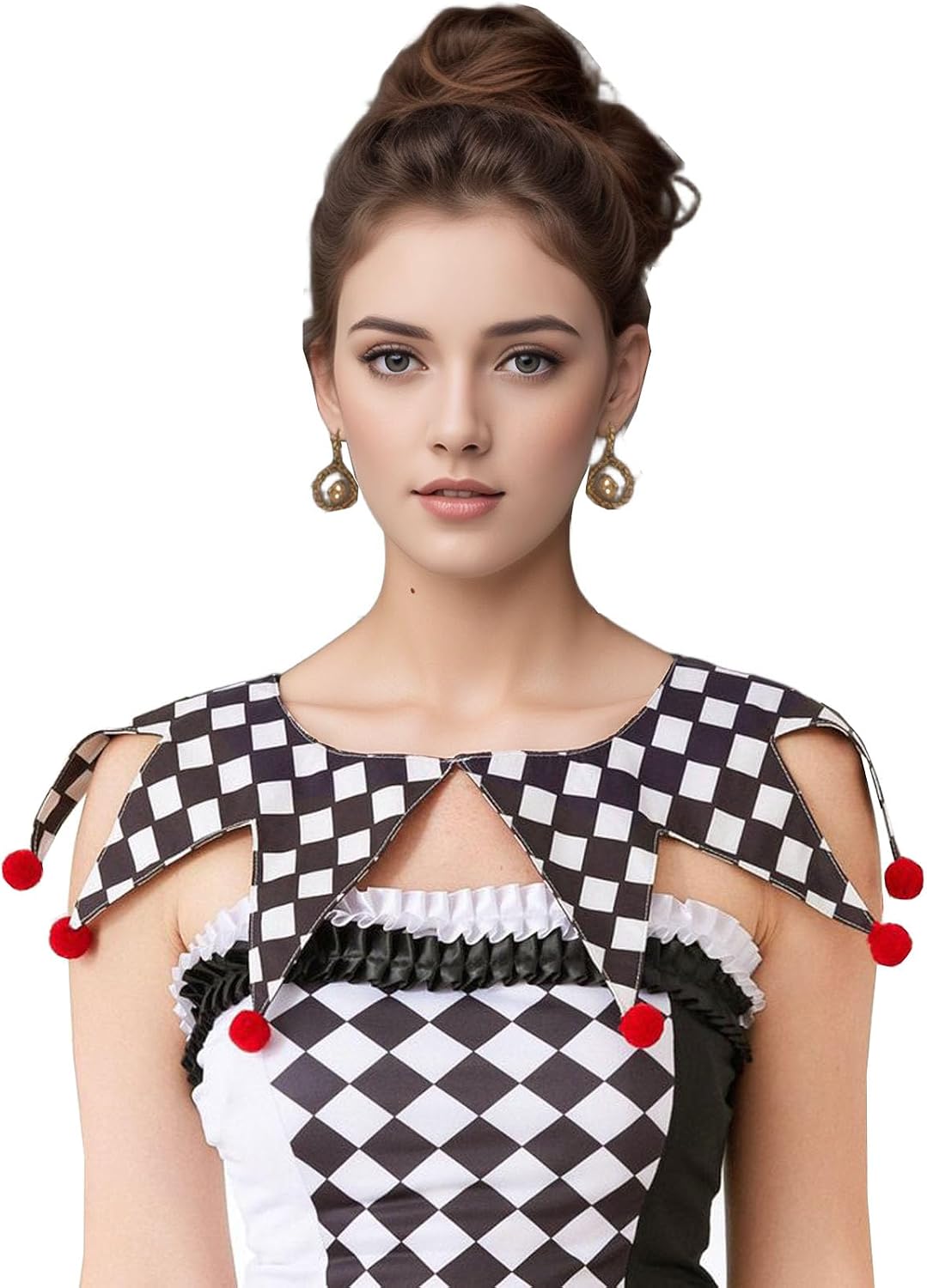 Clown Collar,Jester Circus Neck Collar for Party Carnival Halloween Costume Accessories