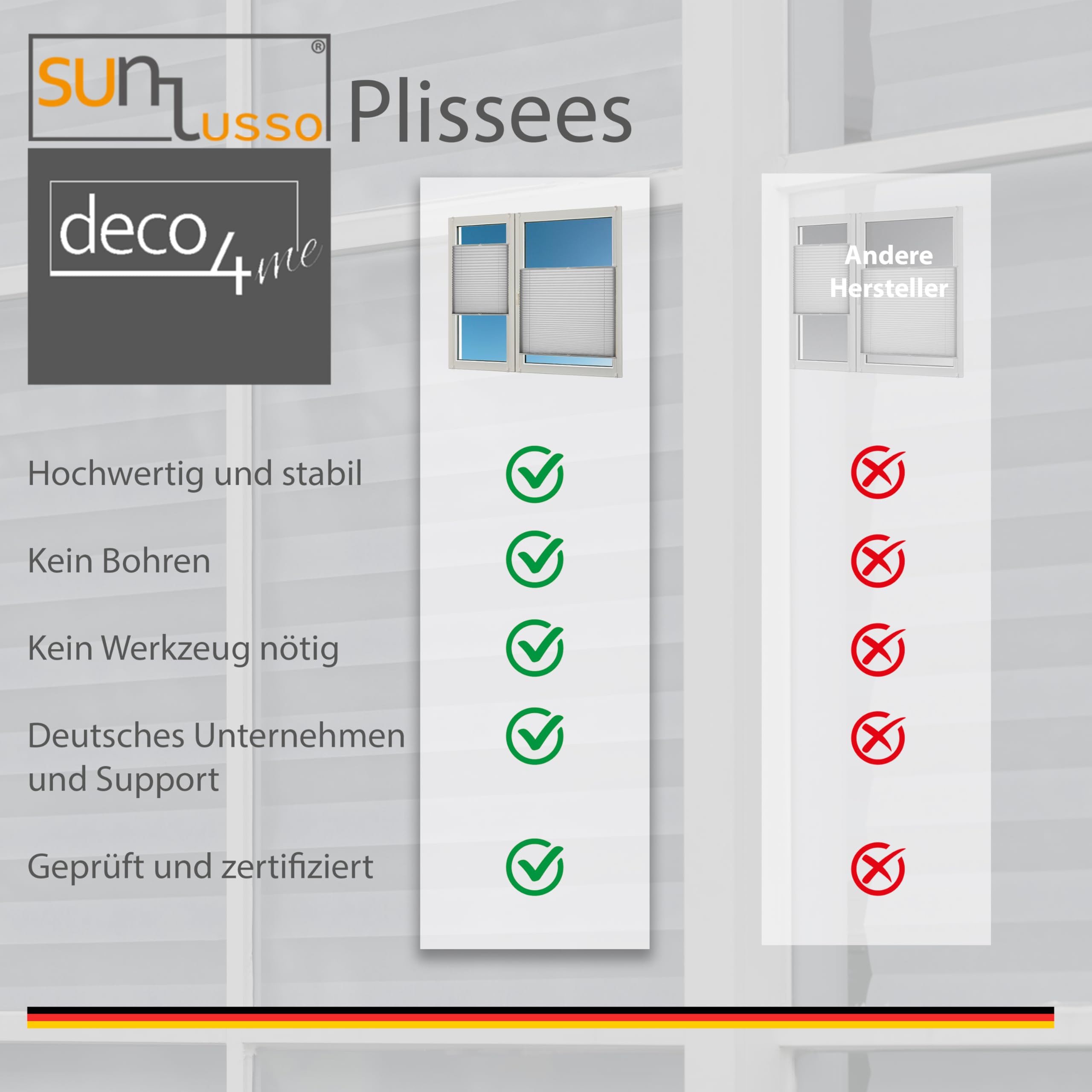 Plissee Ohne Bohren – 90x140 Cm, Silber-grau, Blickdicht & Lichtdurchlässig Für Fenster Bis 24 Mm Falz