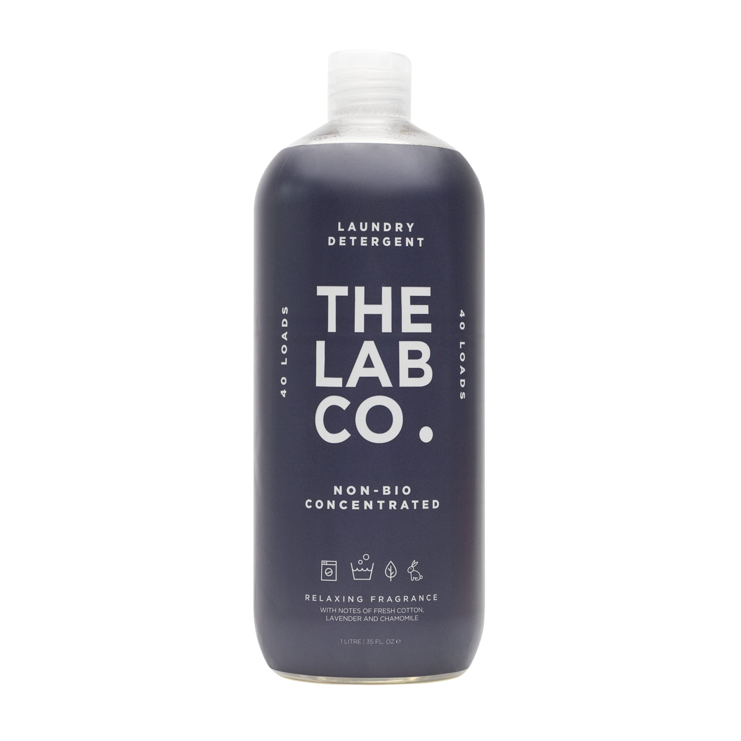 The Lab Co. Everyday Laundry Detergent Relaxing 1 litre Liquid Wash for 40 loads Cotton, Lavender and Chamomile Fragrance Non-Bio