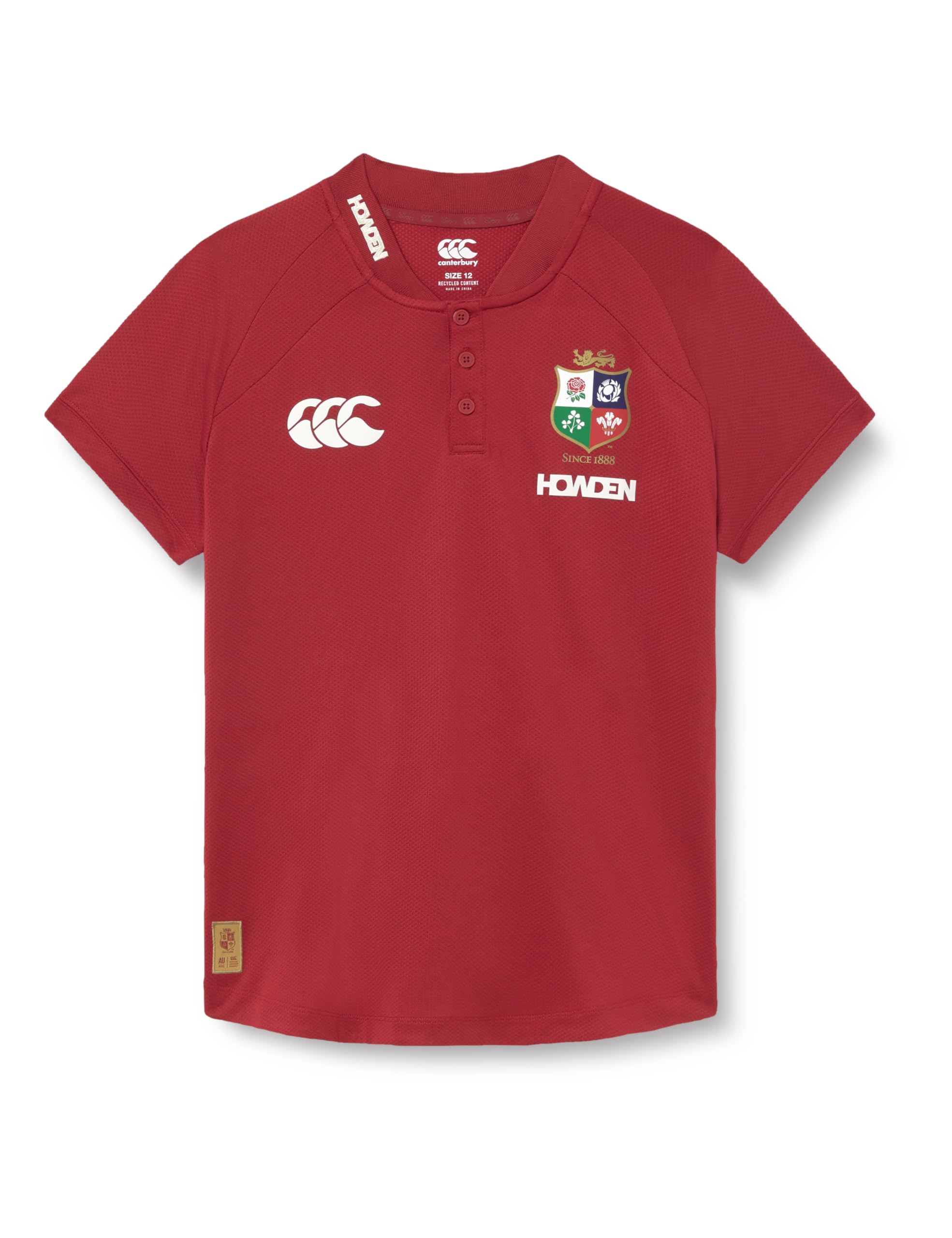 British & Irish Lions Canterbury Women's Official Canterbury Polo Shirt | Breathable | Moisture Wicking, Red Dahlia, 18
