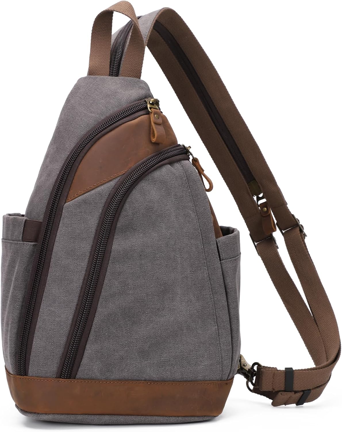 KL928 Canvas Sling Bag - Crossbody Backpack Shoulder Daypack Rucksack for Men Women Outdoor Cycling Hiking Travel