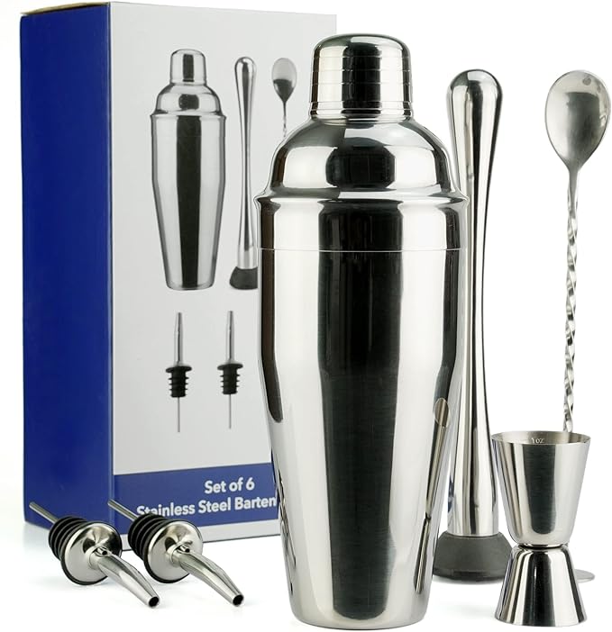Arora Barware Set 6pc Stainless Steel Professional