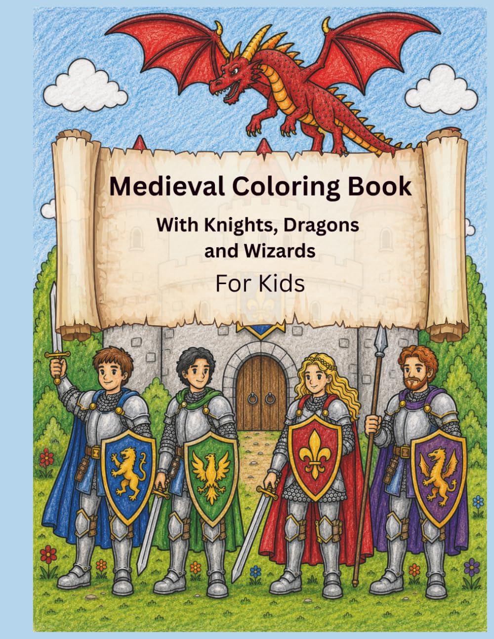Medieval Coloring Book for Kids: Featuring Knights, Dragons, and Wizards