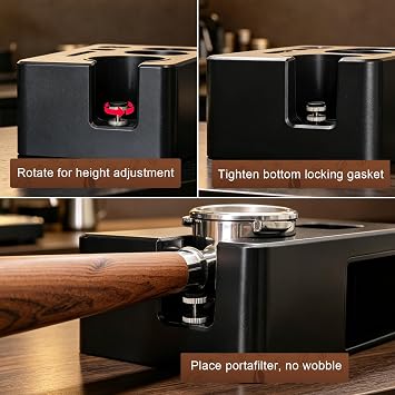 Espresso Tamping Station,Multifunctional Tamping Station,Non-Slip Tamper Station,Espresso Station fit for Storage 51-58mm Tamper Distributor Portafilter,ABS Tamper Holder,Coffee Portafilter Holder