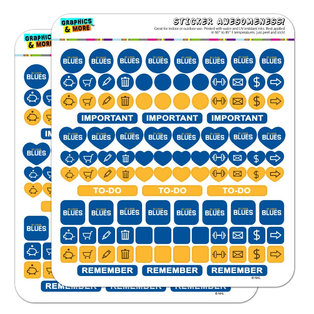 NHL St. Louis Blues Logo Planner Calendar Scrapbooking Crafting Sticker Set