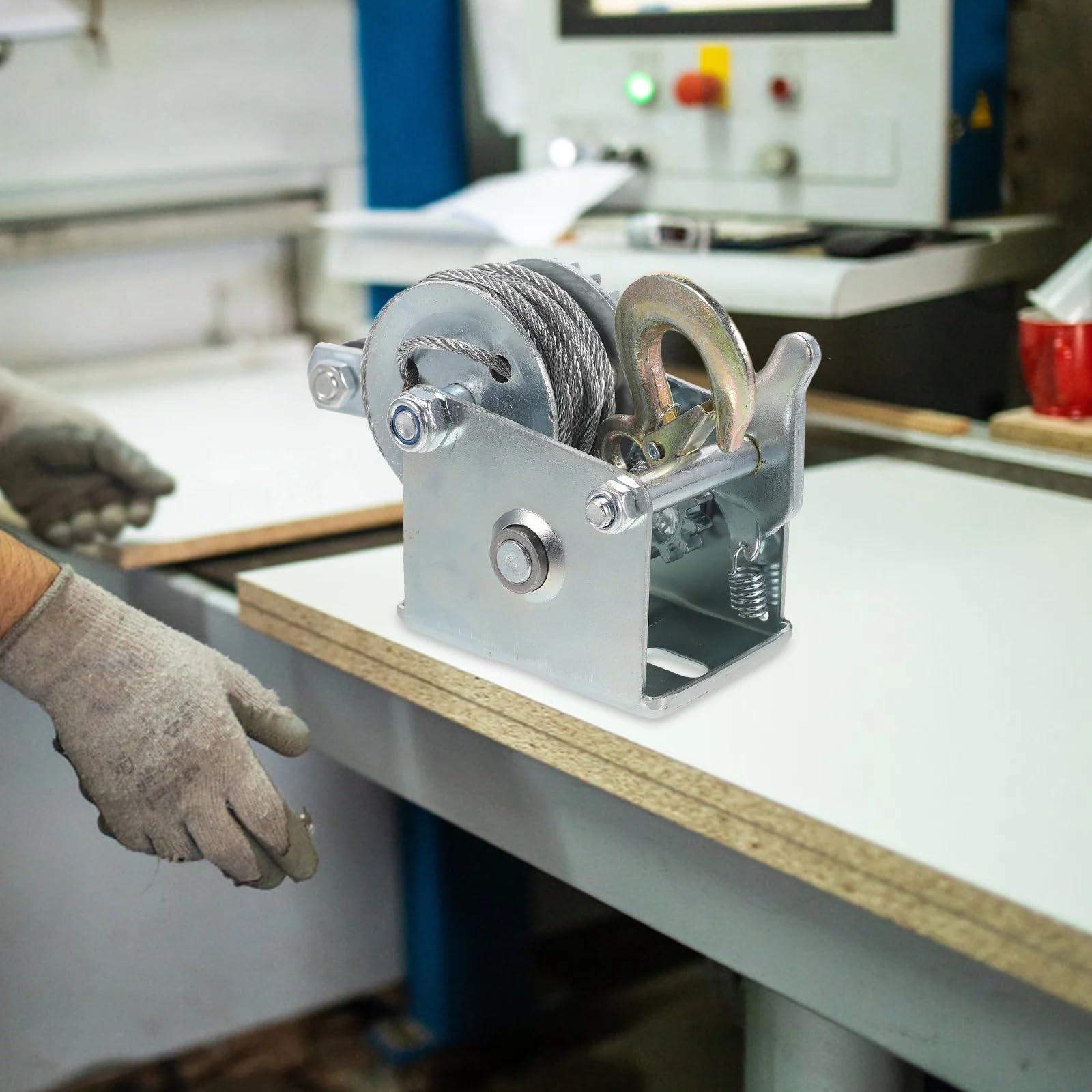 Argano manuale da 544,3 kg – Sollevatore manuale per trazione e sollevamento – sistema di avvolgimento resistente con specifiche complete – ideale per operazioni su barche, ATV e rimorchi