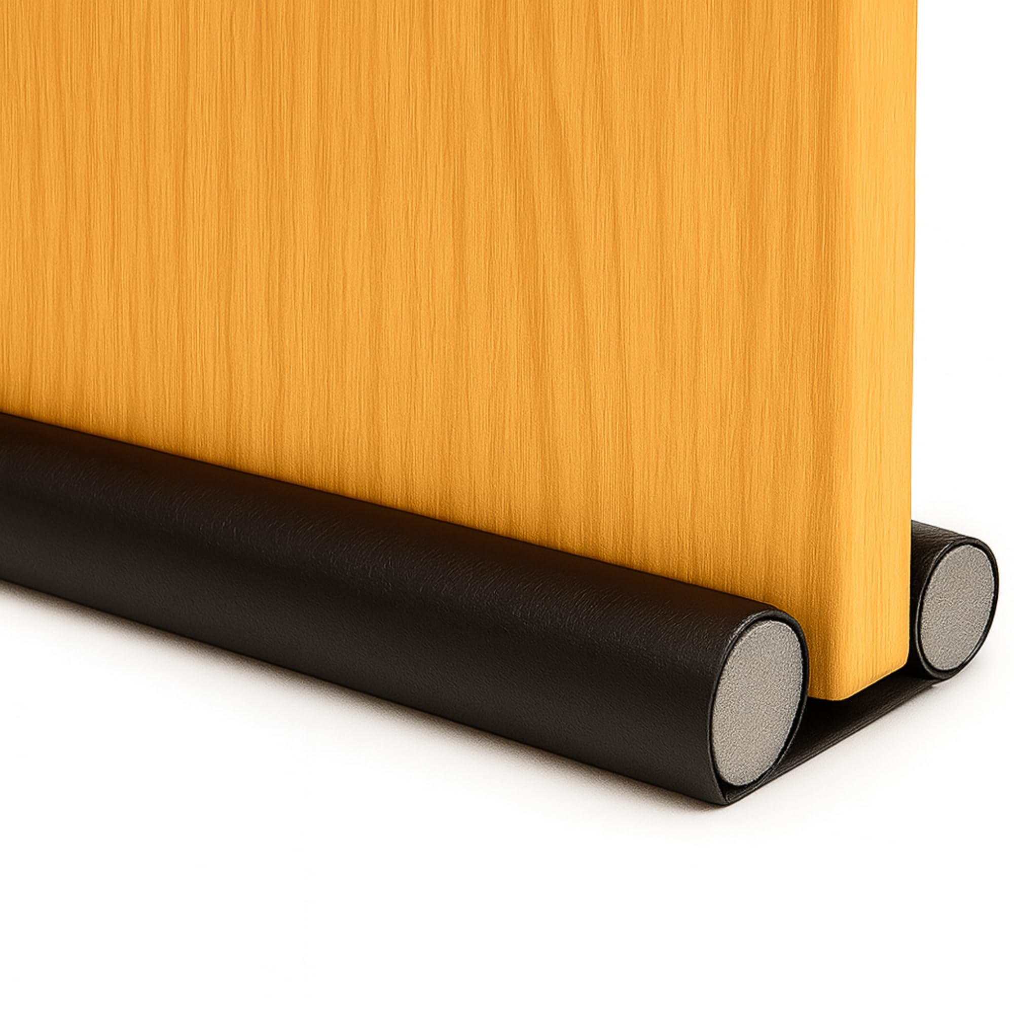 Paraspifferi Sottoporta 96 cm – Paraspifferi Porta Compatibile fino a 5 cm – Isolante Termico per Freddo e Aria, Antispifferi, Guarnizione Porta Interna ed Esterna,per Risparmio Energetico, Nero