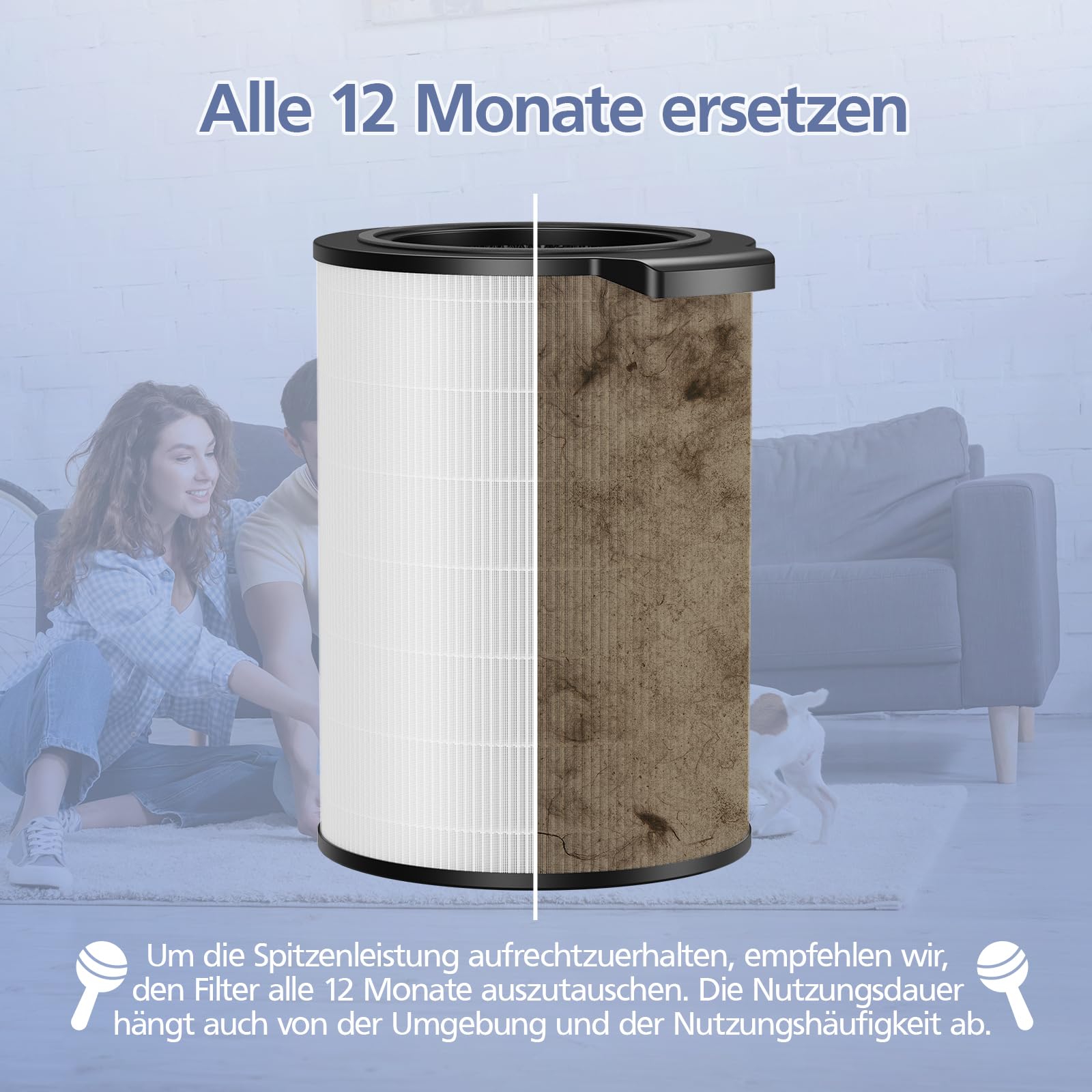 1 sztuka FY4440/30 filtr zamienny kompatybilny z odkurzaczem Philips 4000i (AC4236/10), 3-w-1 wysokowydajny prawdziwy filtr HEPA, zamiennik filtra FY4440/30