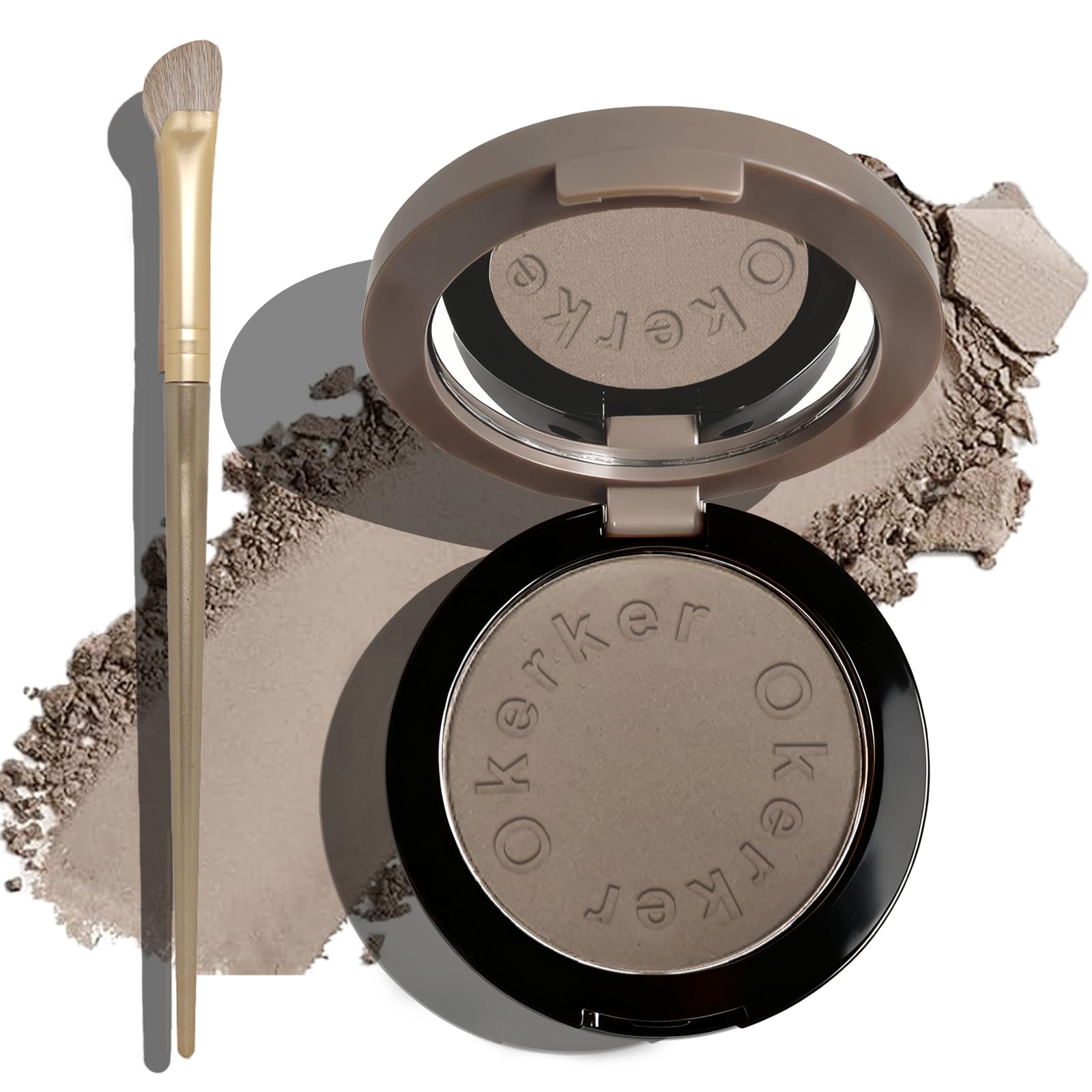 Cool Toned Contour Palette with Nose Contour Brush, Taupe Grey
