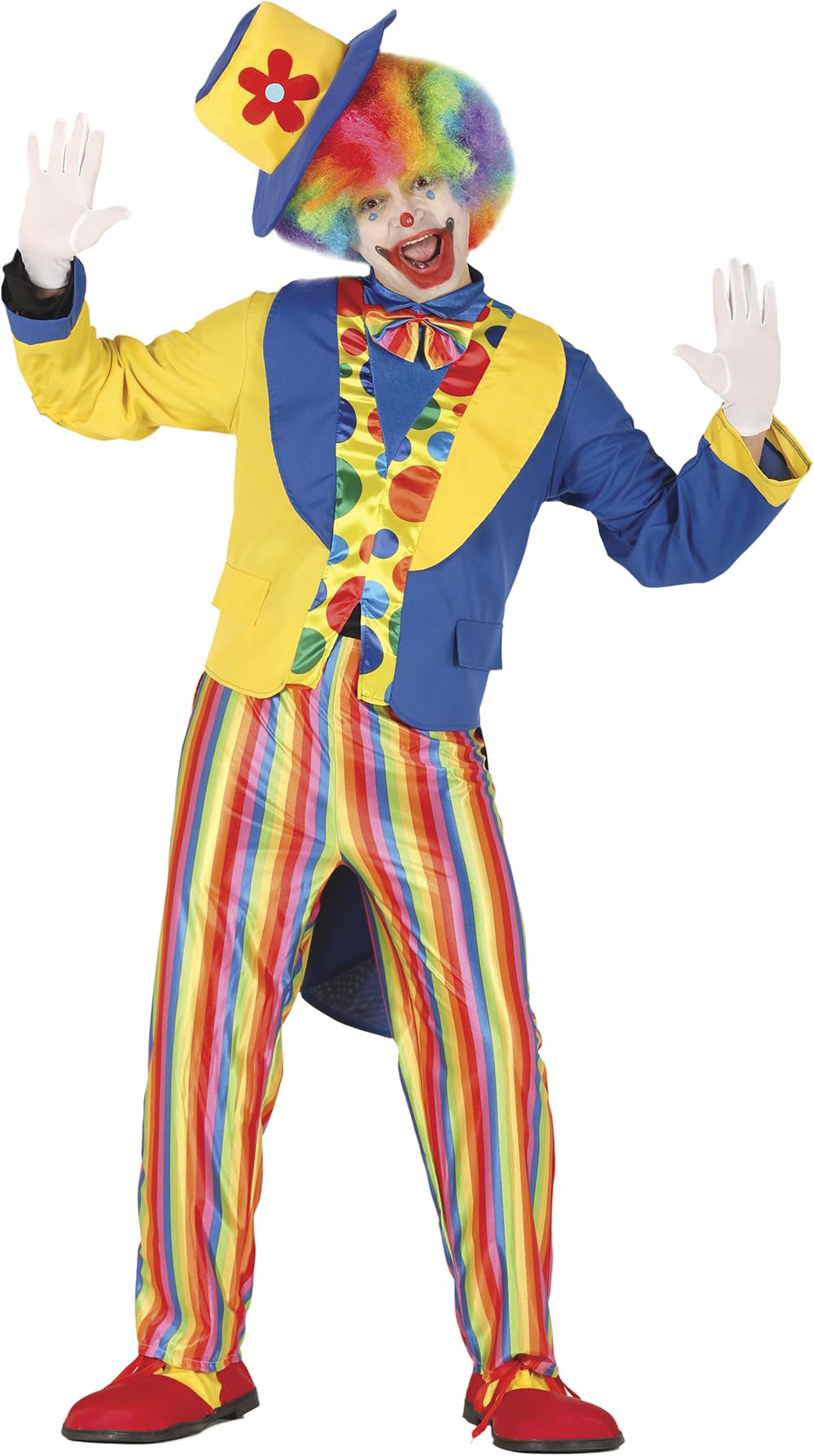 Fiestas Guirca Man clown clown costume multicolor tailcoat