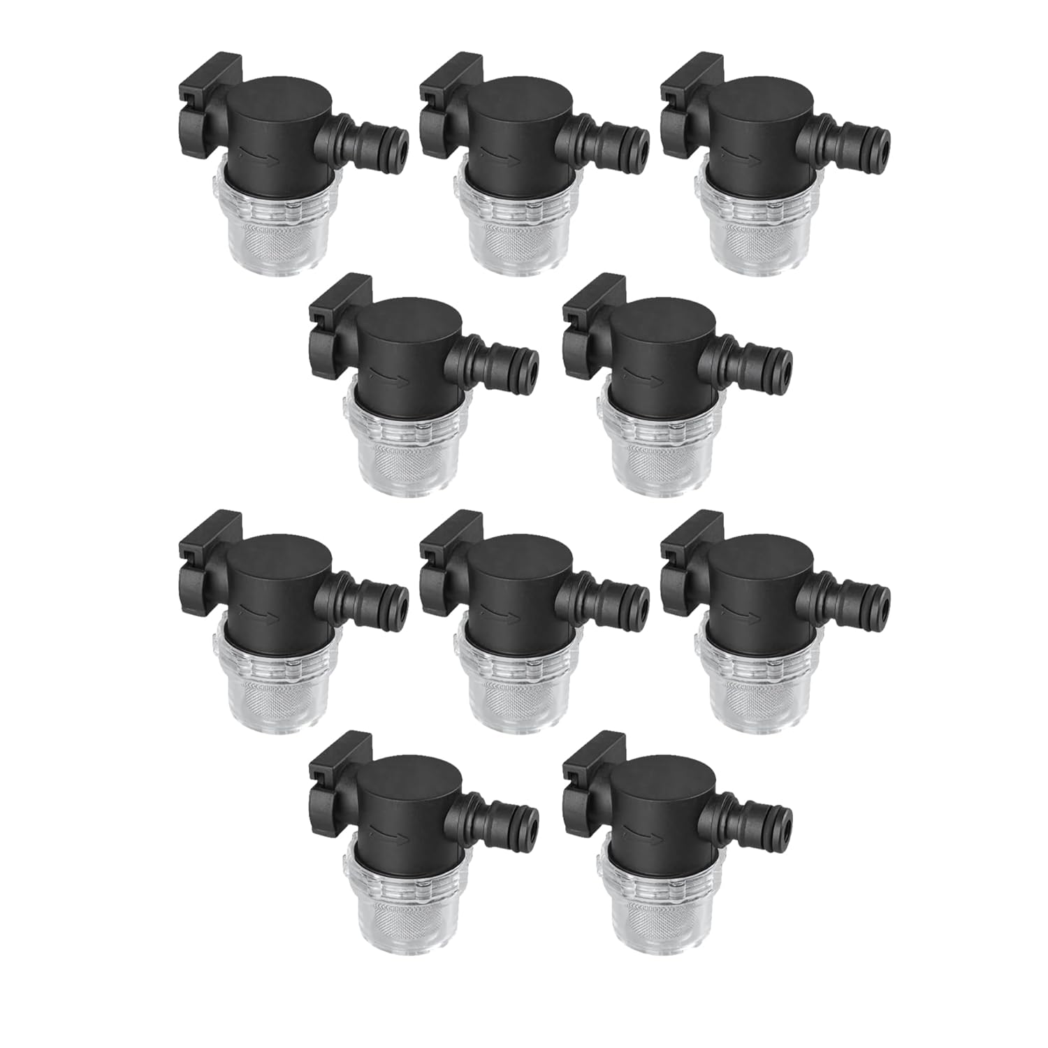 SEAFLO Inline Water Pump Filter 35S01-5/8" Female Quick Attach & 5/8" Hose Barb, 50 MeshSteel Strainer with Plastic Shell, Fits SEAFLO 35 Series Pumps, RV, Marine, Agriculture, Lawn Care (10-Pack)