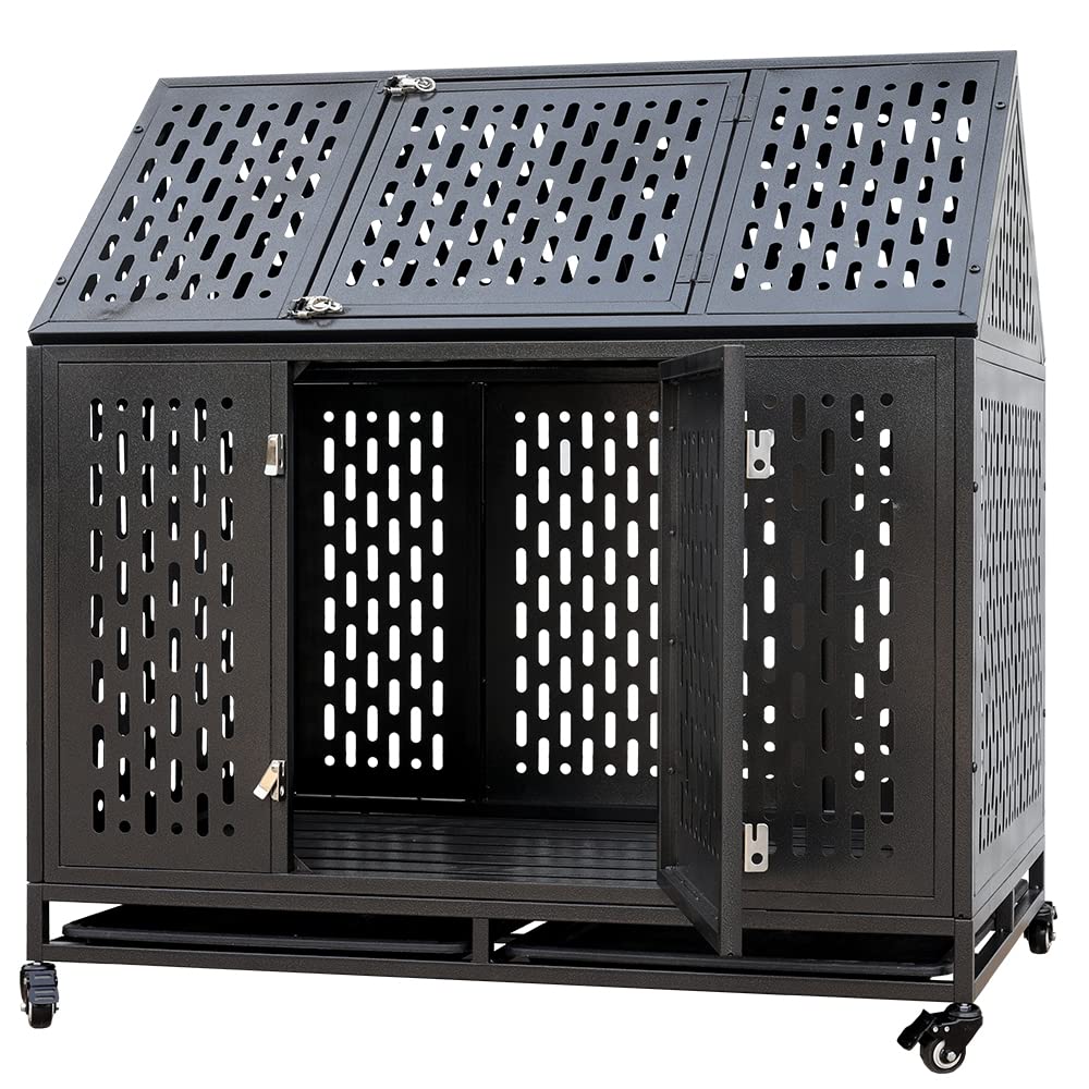 Buy Gelinzon Heavy Duty Dog Cage Crate Kennel Playpen Large Strong