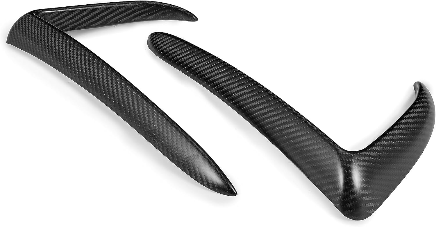 Carbonati for Tesla Model Y Front Fog Light Trim Cover Fog Lamp Frame Blade Trim Eyebrow Spoiler for Tesla Model Y 2019 2020 2021 2022 2023 MATTE BLACK
