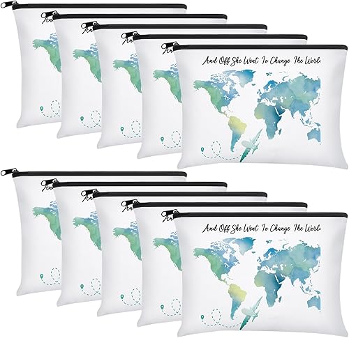 Miniatura 7 de Chunful 10 bolsas de cosméticos inspiradoras para niñas y mujeres, bolsa de maquillaje, regalo de amistad, regalo de cumpleaños para hija, hermana,