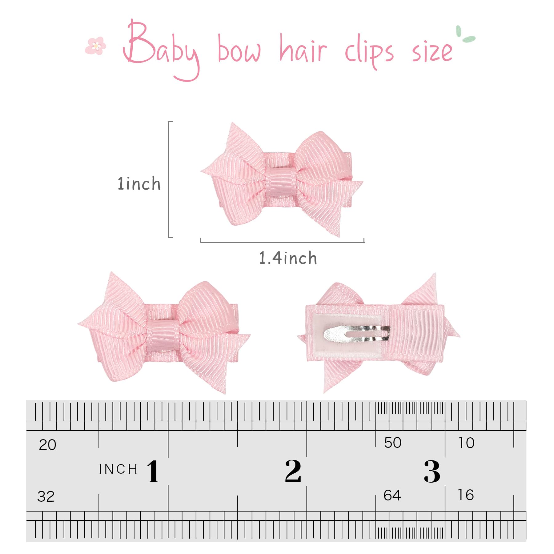 JOYOYO 40 Pcs Baby Hair Clips Mini Snap Clips Pastel Colors Hair Bows for Baby Girls Non-slip Safe Clips - Image 3
