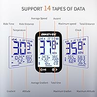 Vista 2 de Velocímetro de Bicicleta GPS Ordenador de Ciclismo Inalámbrico – Inicio/Parada Automática, Retroiluminación Automática, Odómetro de Bicicleta
