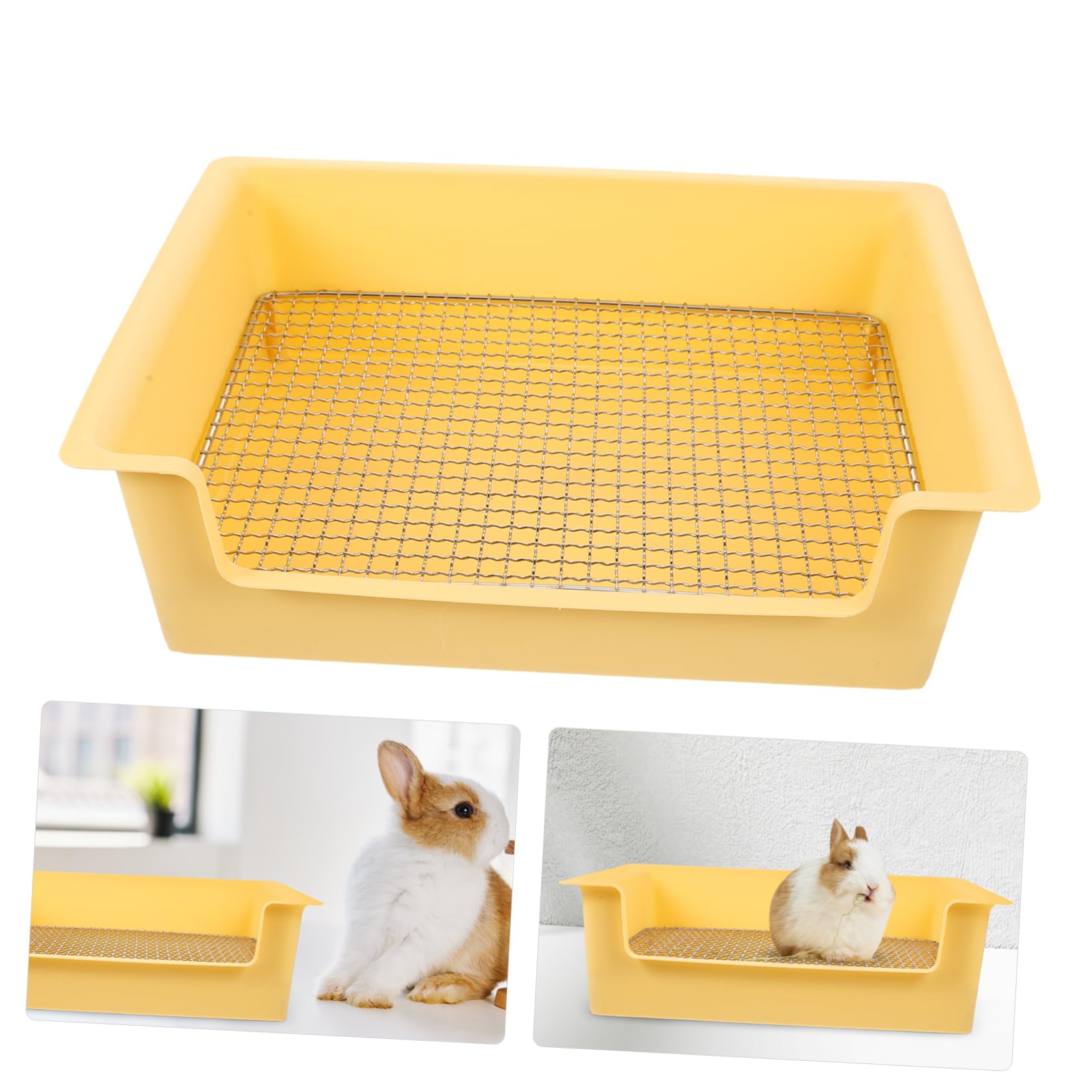 Abaodam Lettiera per Conigli Piccoli Animali Vaschetta per Furetti Porta Tappetino Assorbente Lettiera per Criceti