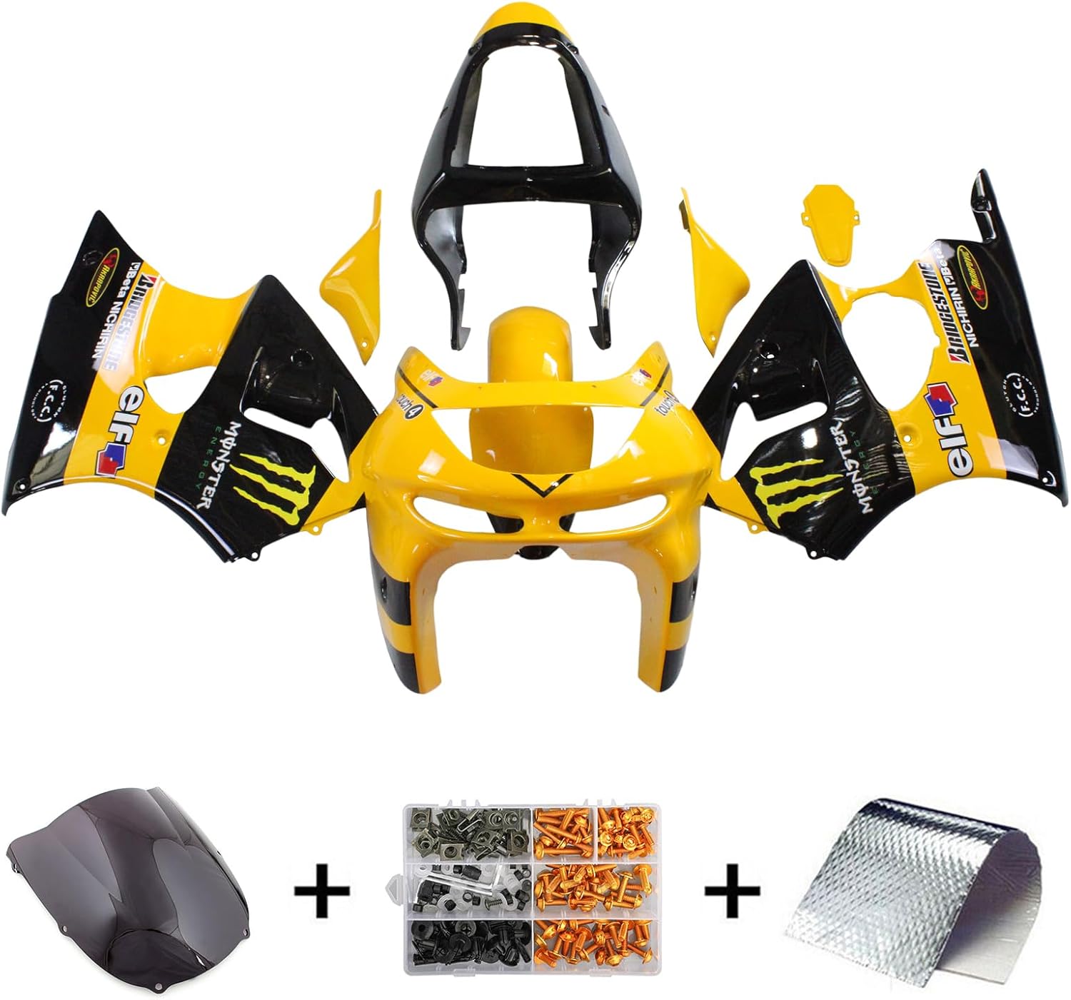 Viprh zx6r カウル 適用カワサキ ZX6R 1998-1999用 外装カウル UV塗装